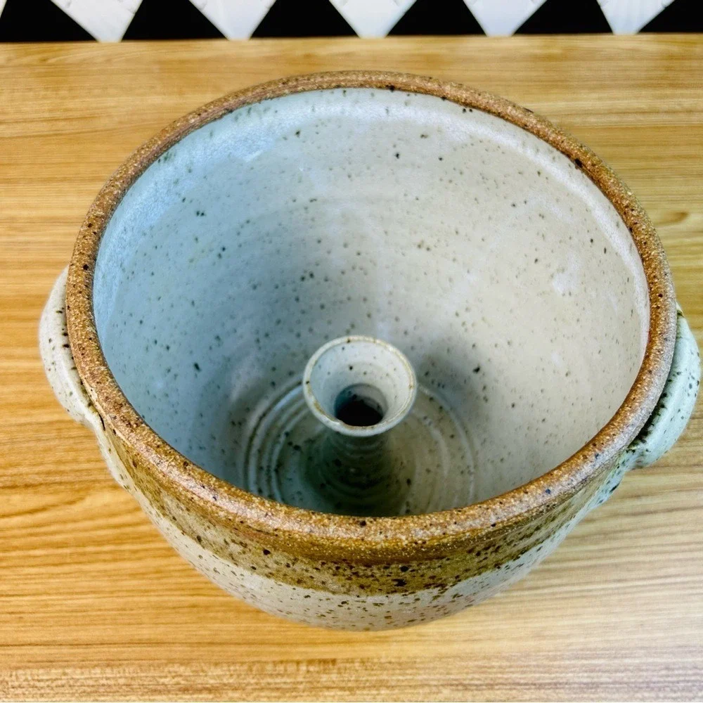 Oversized Candle Holder Studio Pottery Stoneware‎ Sculptural Vintage 7